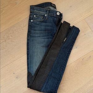Hudson Jeans Dark Blue Skinny with Quilted Black Side Panels